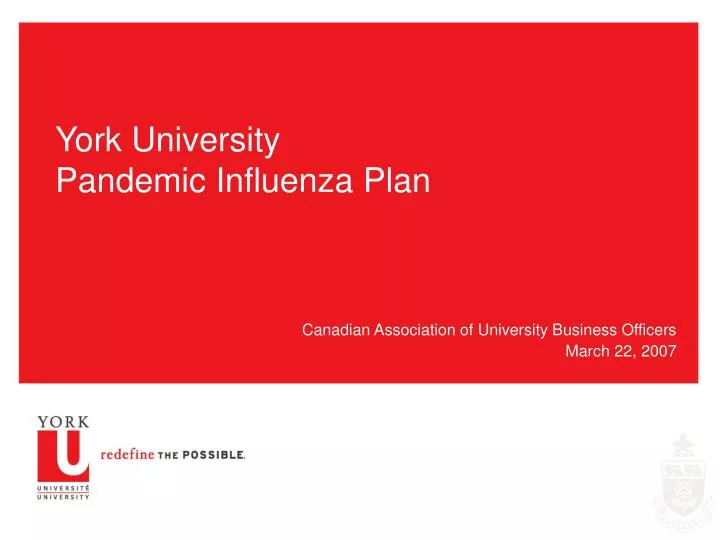 york university pandemic influenza plan