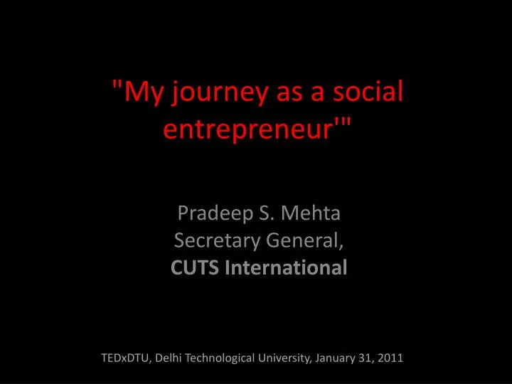my journey as a social entrepreneur