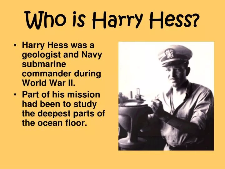 who is harry hess