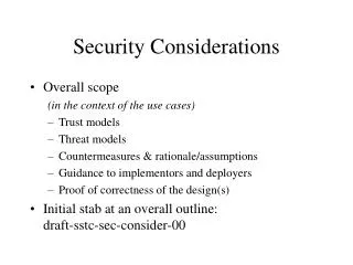 Security Considerations