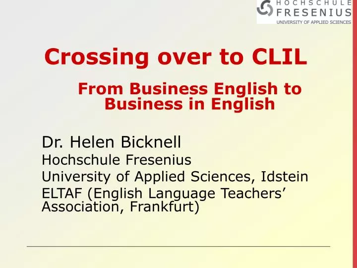 crossing over to clil