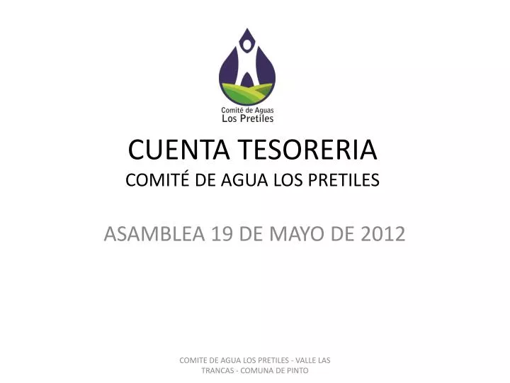 cuenta tesoreria comit de agua los pretiles