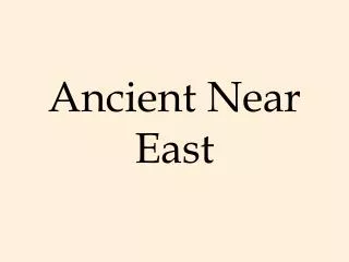 Ancient Near East