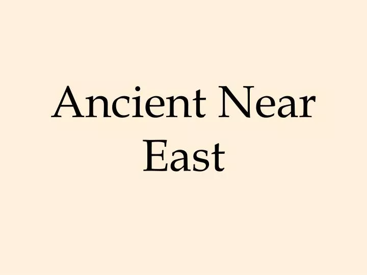 ancient near east