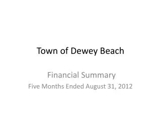 Town of Dewey Beach