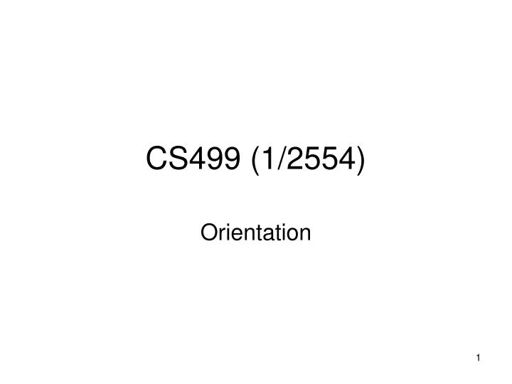 cs499 1 2554