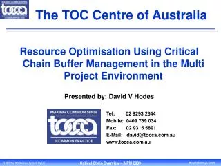 The TOC Centre of Australia
