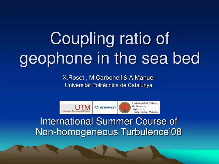 coupling ratio of geophone in the sea bed