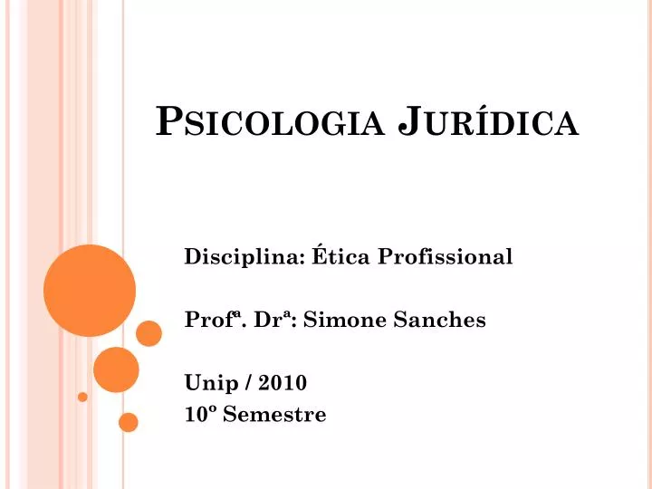 psicologia jur dica