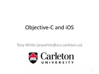 Objective-C and iOS