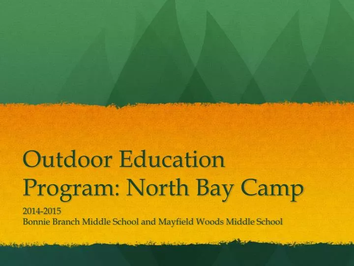 outdoor education program north bay camp