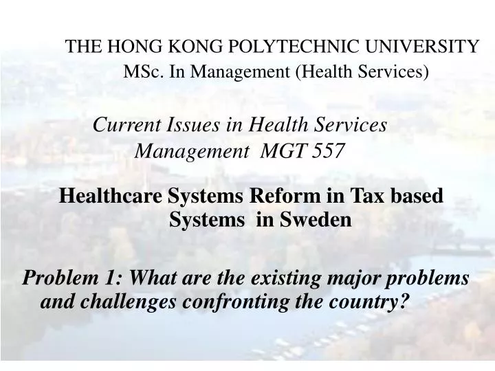 the hong kong polytechnic university msc in management health services