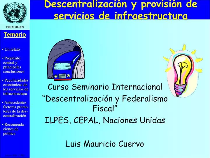 descentralizaci n y provisi n de servicios de infraestructura