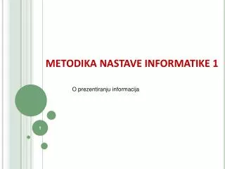 metodika nastave informatike 1
