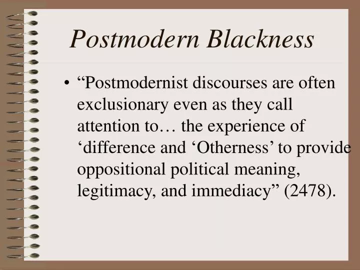 postmodern blackness