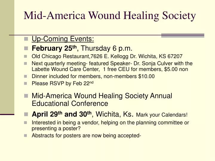 mid america wound healing society