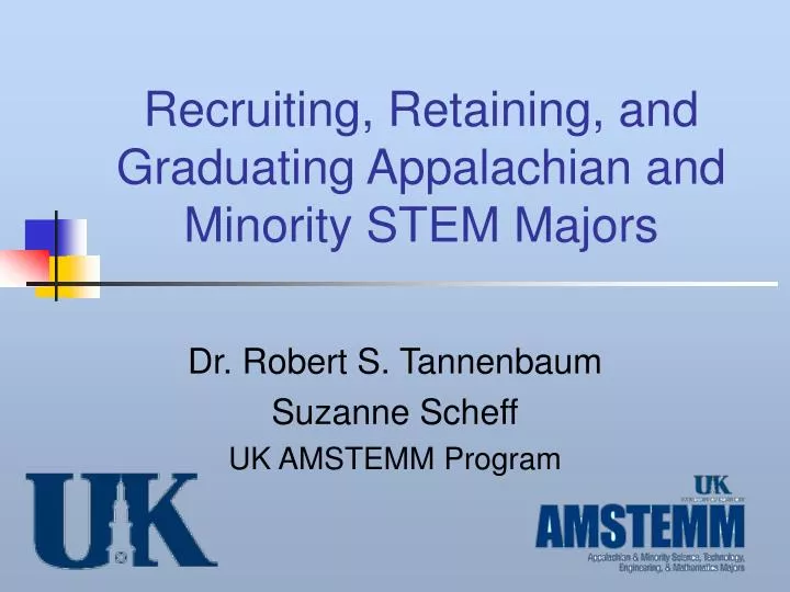 recruiting retaining and graduating appalachian and minority stem majors