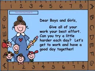 Dear Boys and Girls,