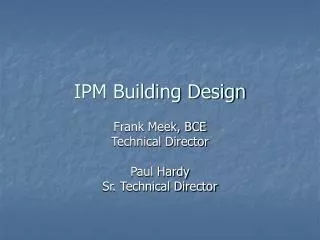 IPM Building Design