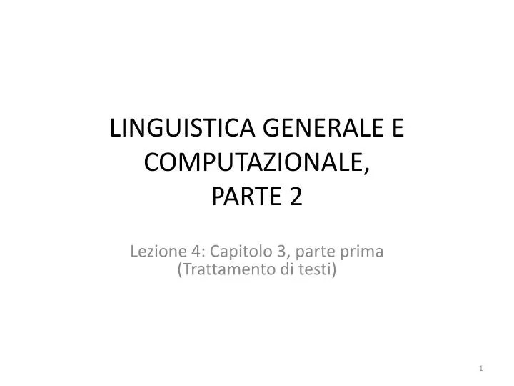linguistica generale e computazionale parte 2