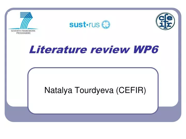 literature review wp6