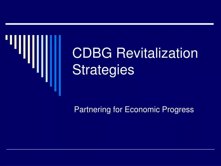 cdbg revitalization strategies