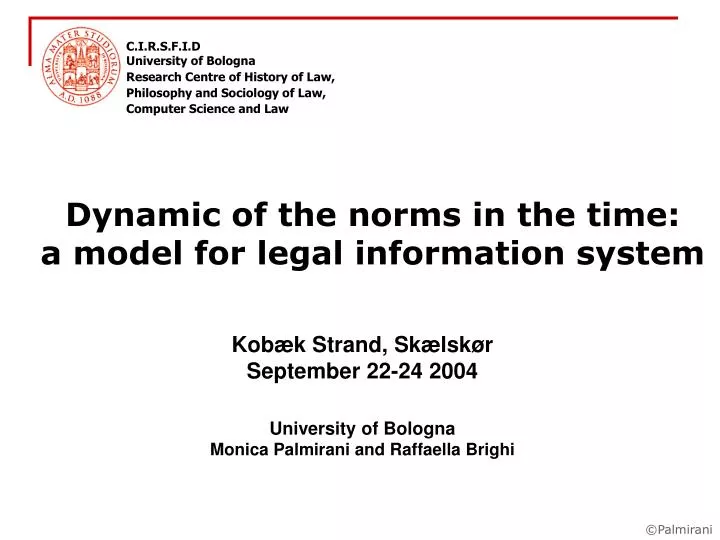 dynamic of the norms in the time a model for legal information system