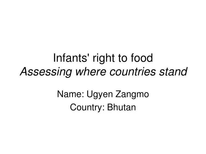infants right to food assessing where countries stand