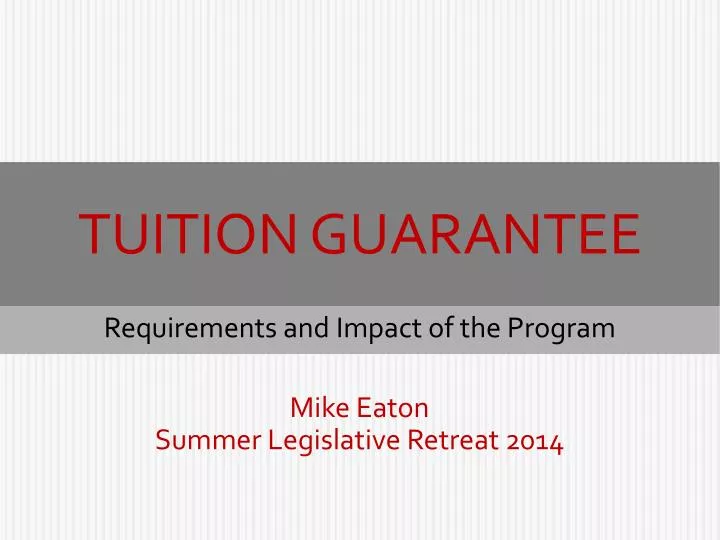 tuition guarantee