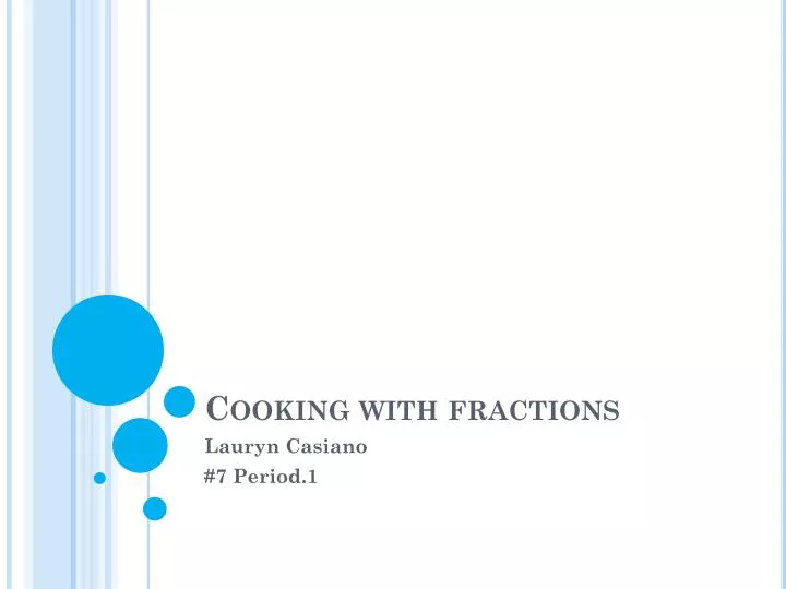 cooking with fractions