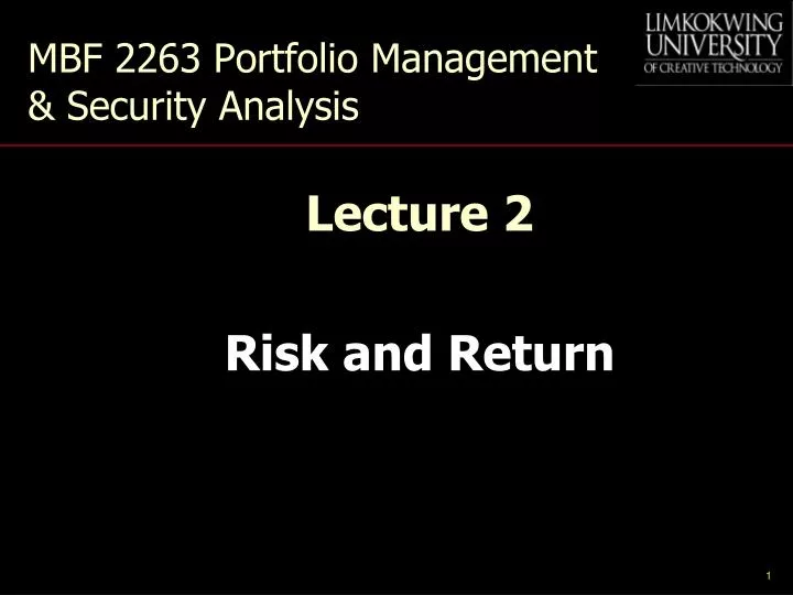 mbf 2263 portfolio management security analysis