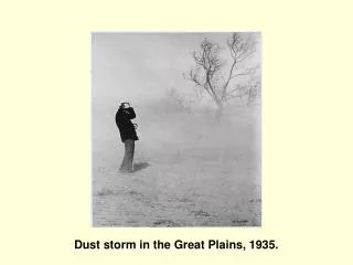 Dust storm in the Great Plains, 1935.