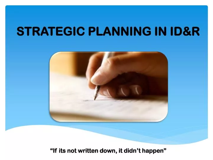 strategic planning in id r