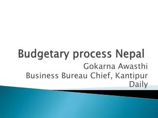 Budgetary process Nepal