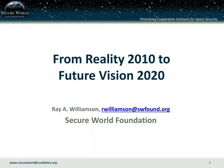 from reality 2010 to future vision 2020