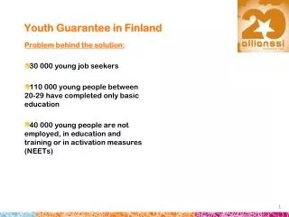 Youth Guarantee in Finland