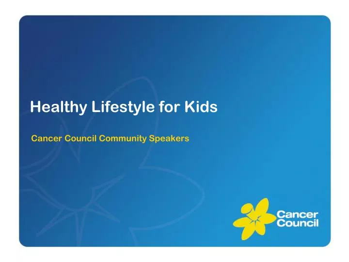 healthy lifestyle for kids