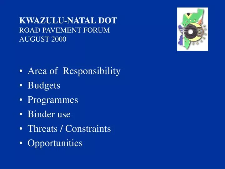 kwazulu natal dot road pavement forum august 2000