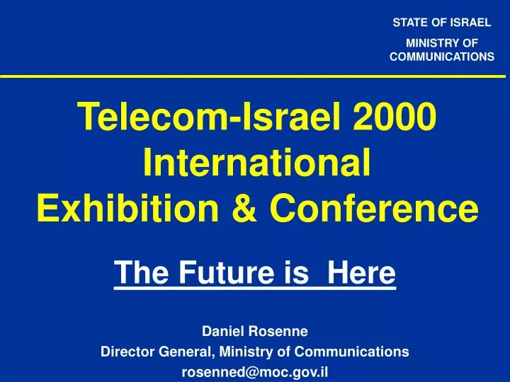telecom israel 2000 international exhibition conference