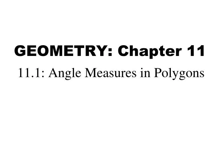 geometry chapter 11