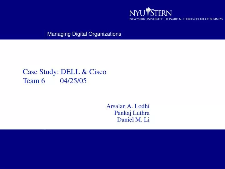 case study dell cisco team 6 04 25 05