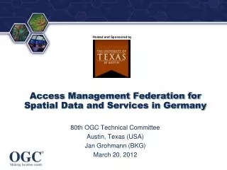 Access Management Federation for Spatial Data and Services in Germany