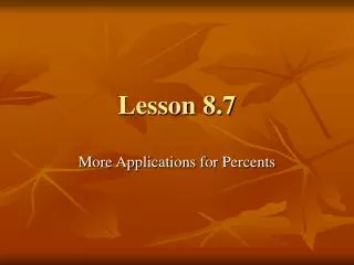 Lesson 8.7