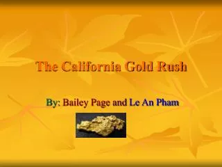 The California Gold Rush