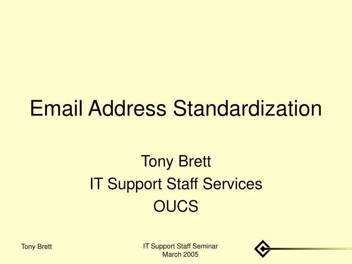 email address standardization