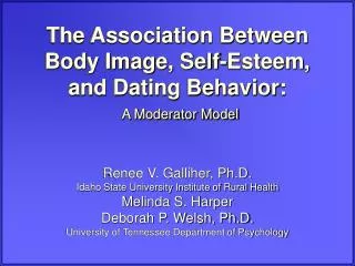 The Association Between Body Image, Self-Esteem, and Dating Behavior: A Moderator Model