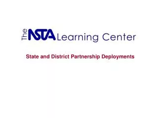 State and District Partnership Deployments