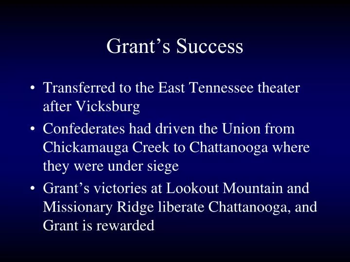 grant s success