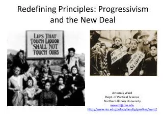 Redefining Principles: Progressivism and the New Deal