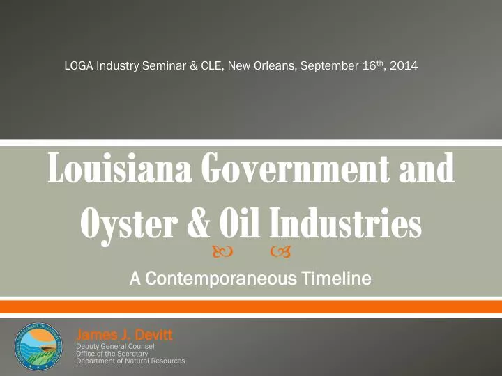 louisiana government and oyster oil industries